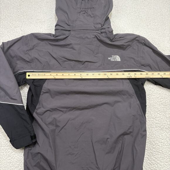 The North Face Hyvent Jacket Boys XL Gray Black Hiking Hooded Outdoor Rain Youth - Picture 7 of 8